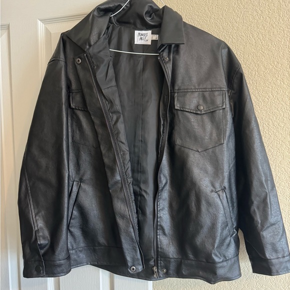 Princess Polly CALLIE FAUX LEATHER JACKET BLACK - Picture 6 of 7